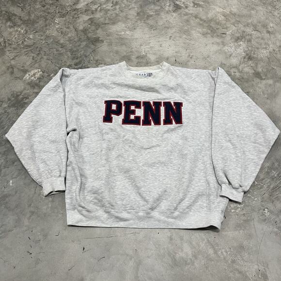 Vtg Penn Sweatshirt Gear For Sports Big Cotton XL 90s University Spell out READ - Picture 1 of 7